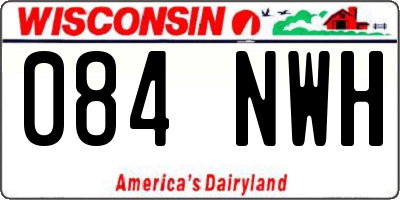 WI license plate 084NWH