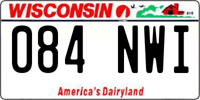 WI license plate 084NWI