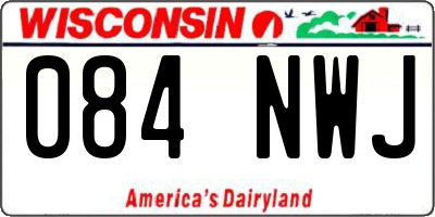 WI license plate 084NWJ