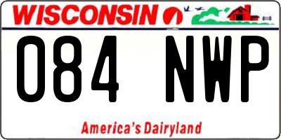 WI license plate 084NWP