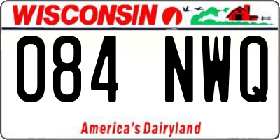 WI license plate 084NWQ