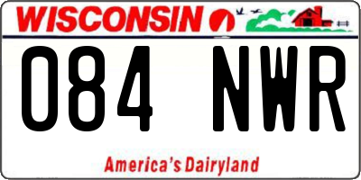 WI license plate 084NWR