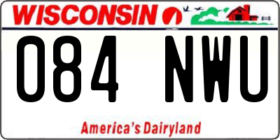 WI license plate 084NWU