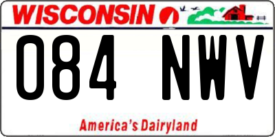 WI license plate 084NWV