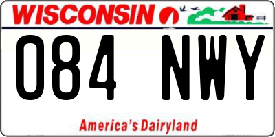 WI license plate 084NWY