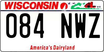 WI license plate 084NWZ