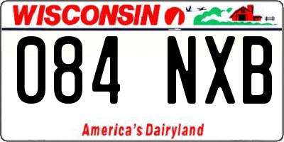 WI license plate 084NXB