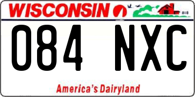WI license plate 084NXC