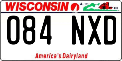 WI license plate 084NXD