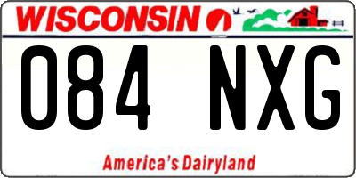 WI license plate 084NXG