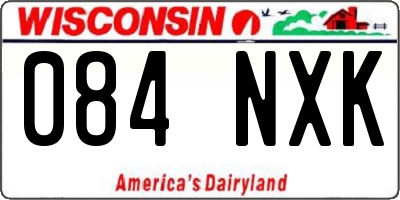 WI license plate 084NXK