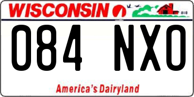 WI license plate 084NXO