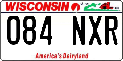 WI license plate 084NXR