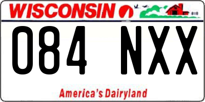 WI license plate 084NXX