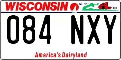 WI license plate 084NXY