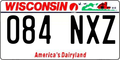 WI license plate 084NXZ