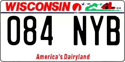 WI license plate 084NYB