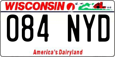 WI license plate 084NYD