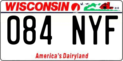 WI license plate 084NYF