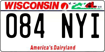 WI license plate 084NYI