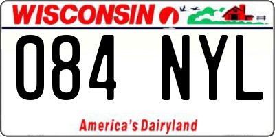 WI license plate 084NYL