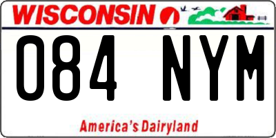 WI license plate 084NYM