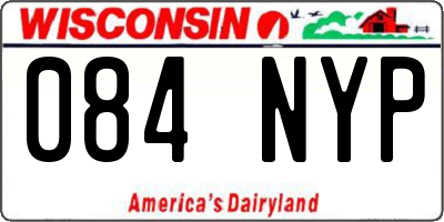 WI license plate 084NYP