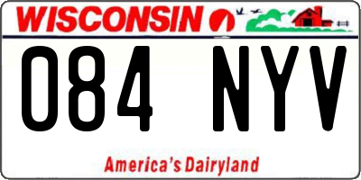 WI license plate 084NYV