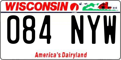 WI license plate 084NYW