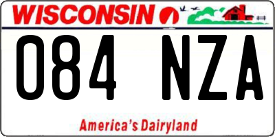 WI license plate 084NZA