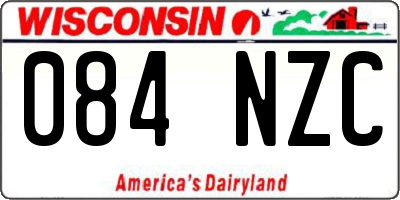 WI license plate 084NZC