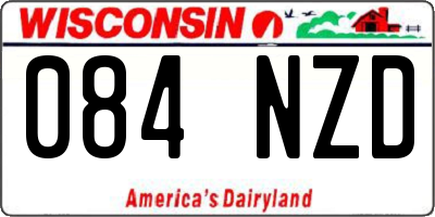 WI license plate 084NZD