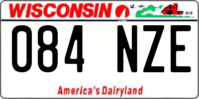 WI license plate 084NZE