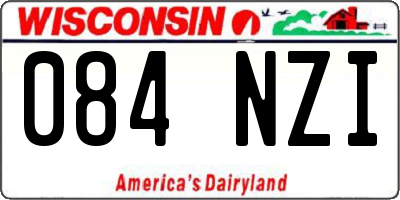 WI license plate 084NZI