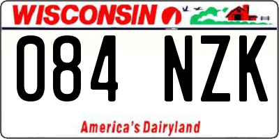 WI license plate 084NZK