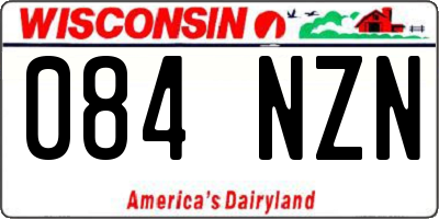 WI license plate 084NZN