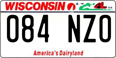 WI license plate 084NZO