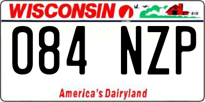 WI license plate 084NZP