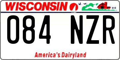 WI license plate 084NZR