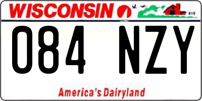 WI license plate 084NZY