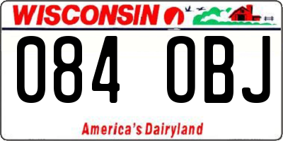 WI license plate 084OBJ