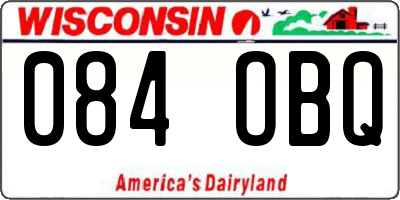 WI license plate 084OBQ