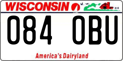 WI license plate 084OBU