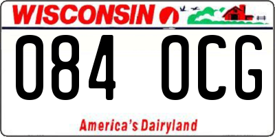 WI license plate 084OCG