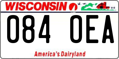 WI license plate 084OEA