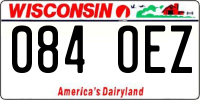 WI license plate 084OEZ