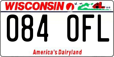 WI license plate 084OFL