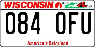 WI license plate 084OFU