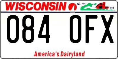 WI license plate 084OFX