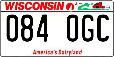 WI license plate 084OGC